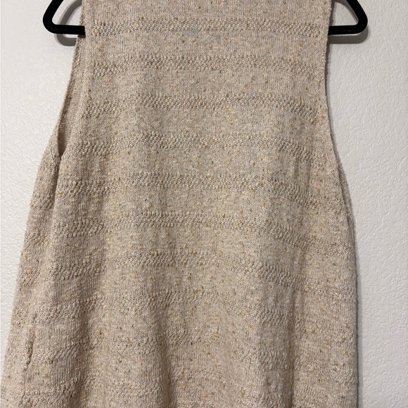 Gudrun Sjödén Beige Knit Open Fron Cardigan Shawl Vest Linen Cotton Lightweight - Picture 5 of 11